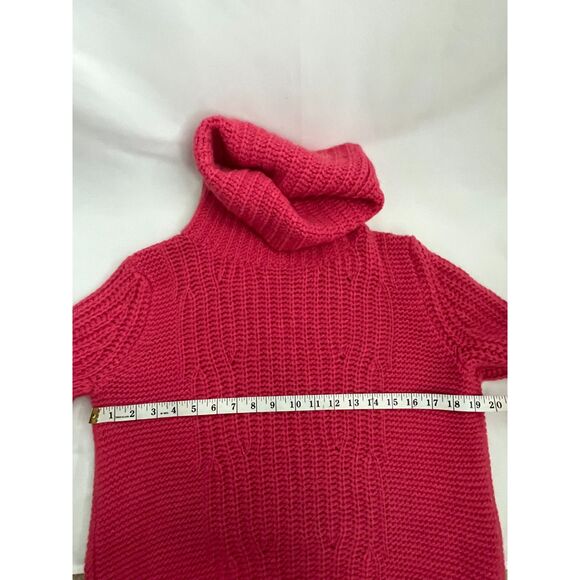 Banana Republic Merino Wool Alpaca Blend Magenta Pink Knit Turtleneck Sweater M - Picture 9 of 10